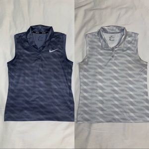 2 Nike Golf Dri-fit tanks